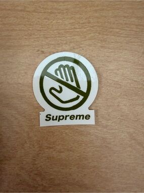 Supreme FW22 Warning Do Not Touch Sticker